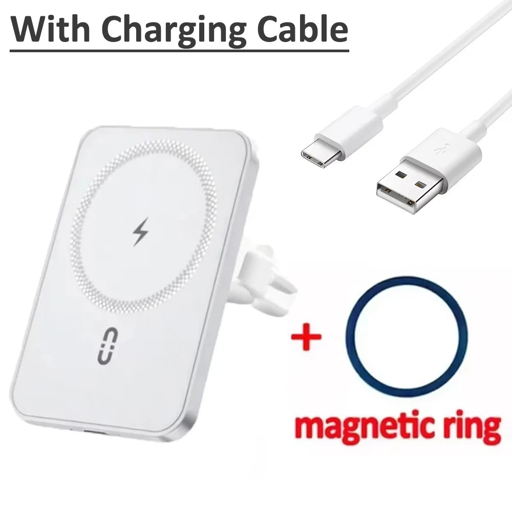 Soporte Magnético para Teléfono con GPS para Rejilla de Ventilación de Coche, Cargador Inalámbrico Rápido para iPhone Magsafe 17 16 15 14 13 12 Pro Max