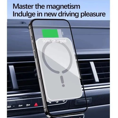 Soporte Magnético para Teléfono con GPS para Rejilla de Ventilación de Coche, Cargador Inalámbrico Rápido para iPhone Magsafe 17 16 15 14 13 12 Pro Max