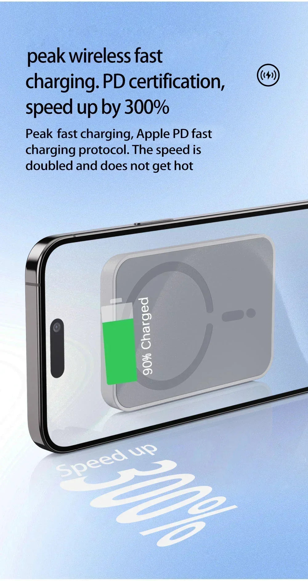 Soporte Magnético para Teléfono con GPS para Rejilla de Ventilación de Coche, Cargador Inalámbrico Rápido para iPhone Magsafe 17 16 15 14 13 12 Pro Max